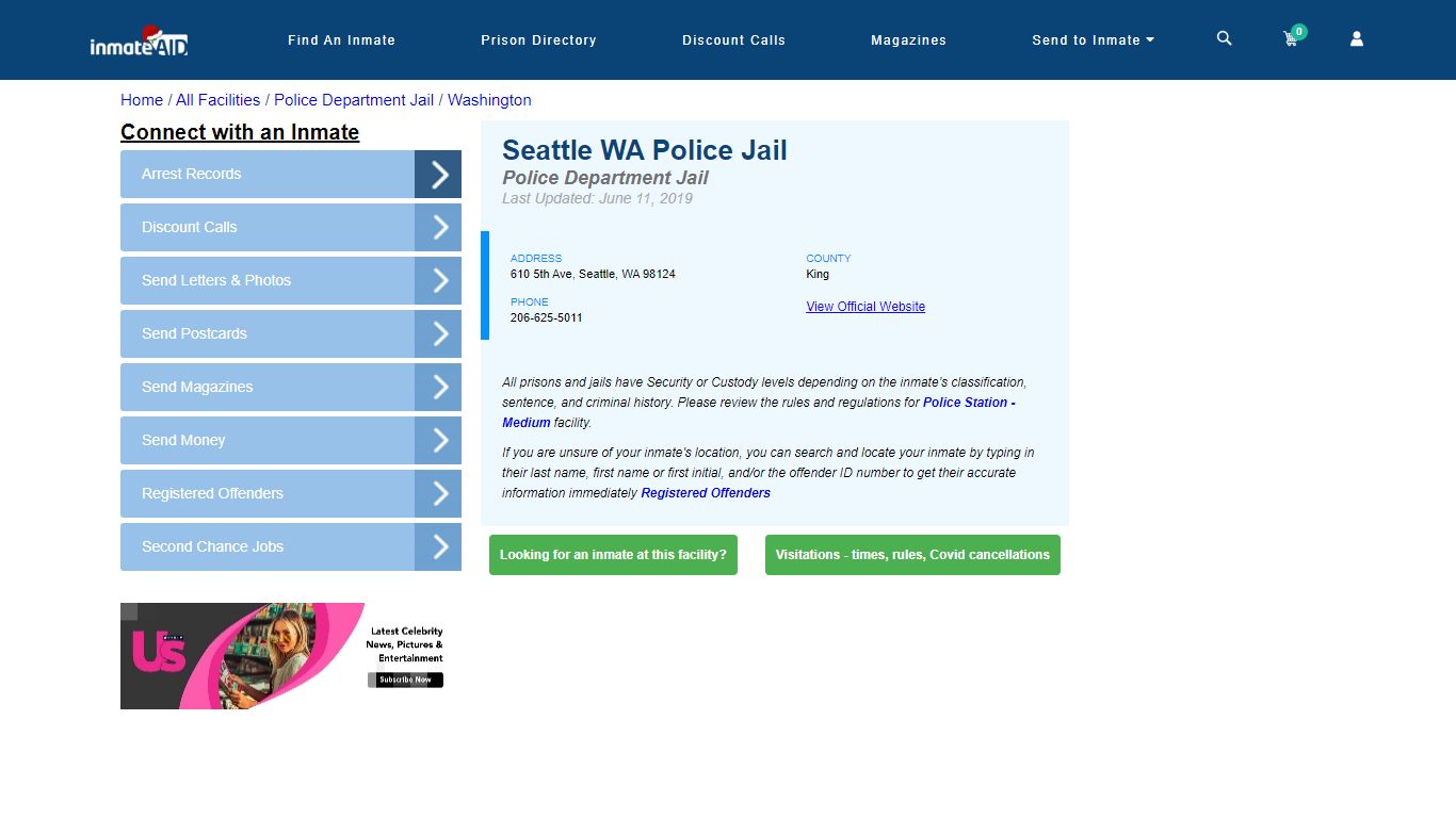 Seattle WA Police Jail & Inmate Search - Seattle, WA